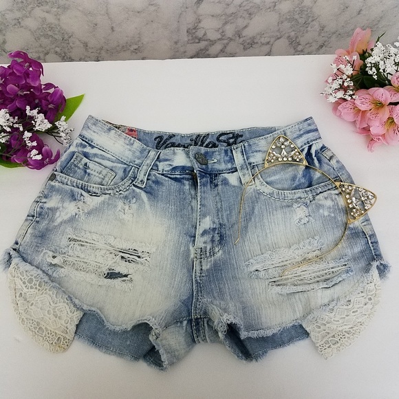 Vanilla Star Pants - vanilla star shorts light wash jean shorts AB17